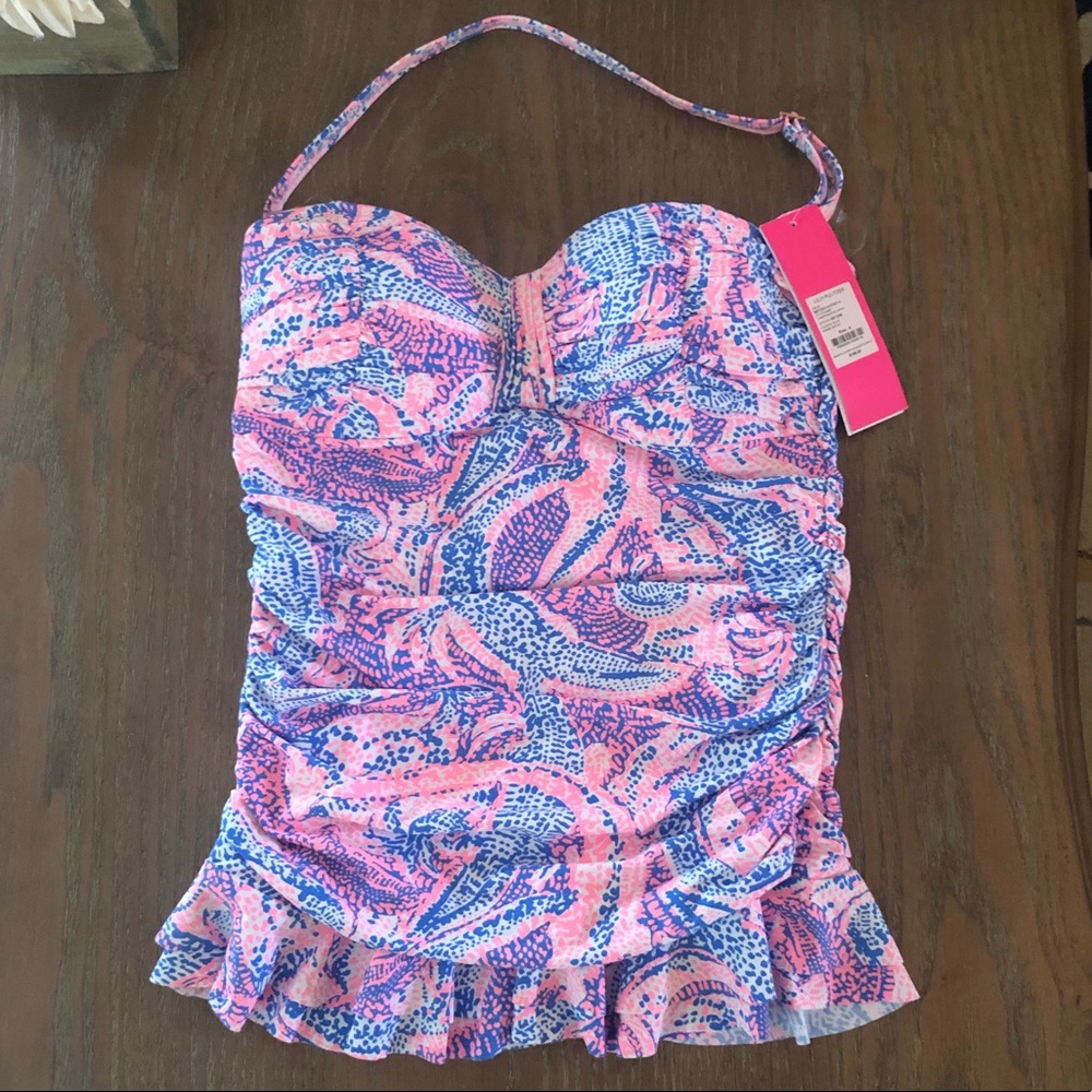 HP🎉🥳 Lilly Pulitzer Carmen ruffled tankini top, NWT - Picture 5 of 6